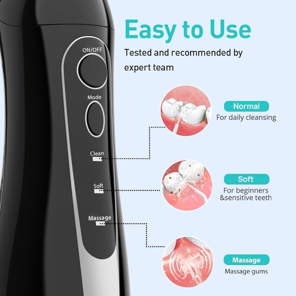 New Cosolus 300ML Cordless Rechargeable Water Flosser for Teeth & Gums! - Picture 4 of 13